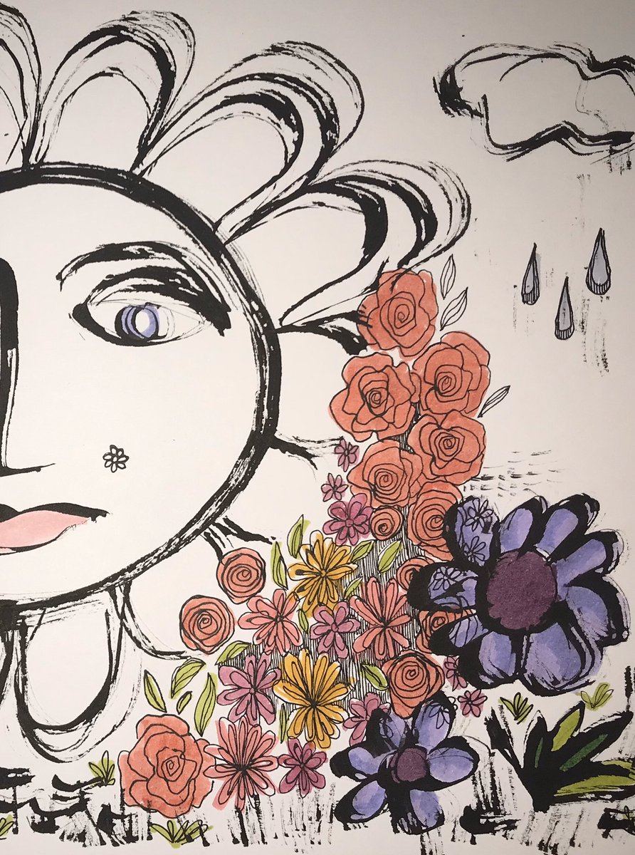 annaline_39's tweet photo. Today I added color to the ink drawings I made yesterday. #studioThursday #originalart https://t.co/btZX9CnMUP