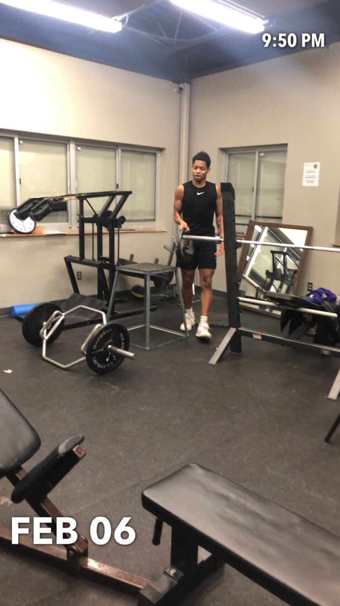 QPAEagles's tweet photo. After playing 3 games in 4 days (all wins) you can find Lateef Johnson Jr. in the weight room https://t.co/NHoY6TB4uo