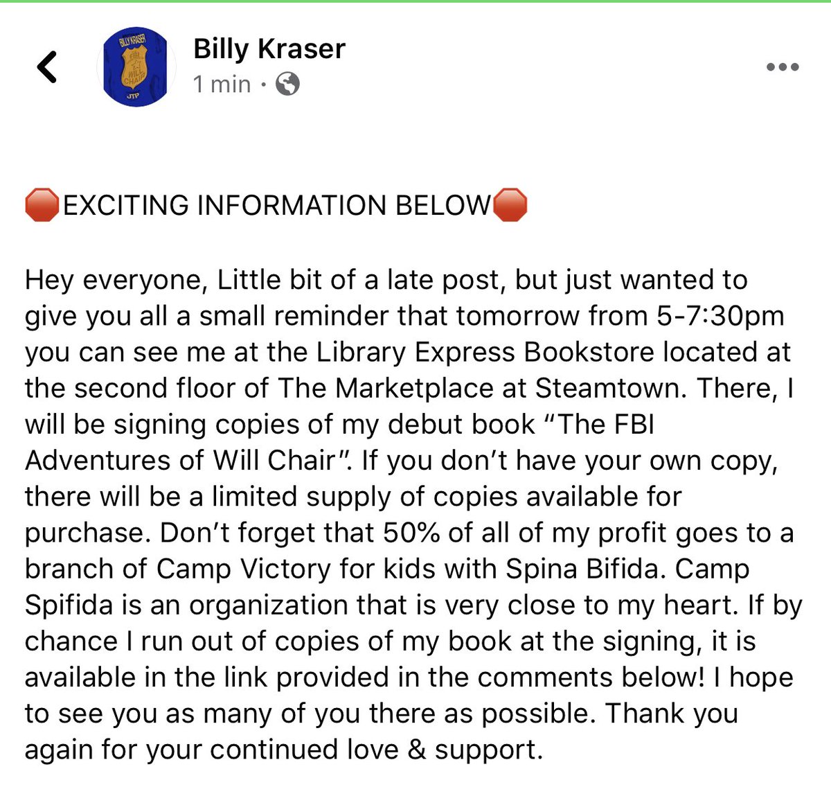 Billy Kraser tweet media