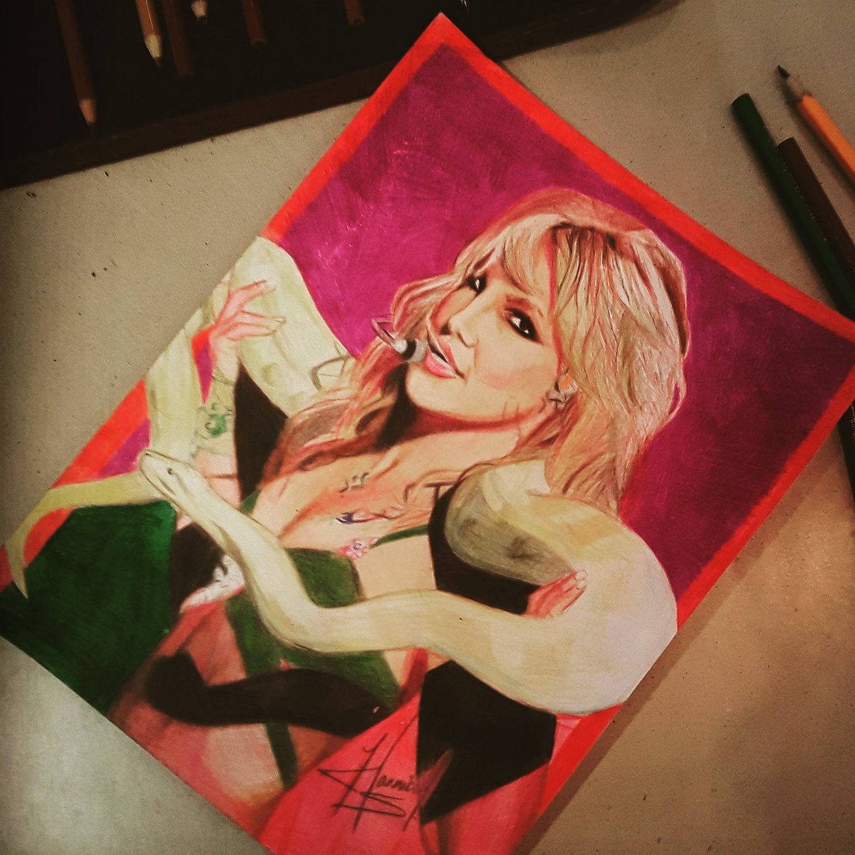 SanchezHannibal's tweet photo. I put more detail into my Portrait of @britneyspears ✍👨‍🎨 #itsbritneybitch #legend #imaslave4u 🐍 https://t.co/jjmb0SUrZn