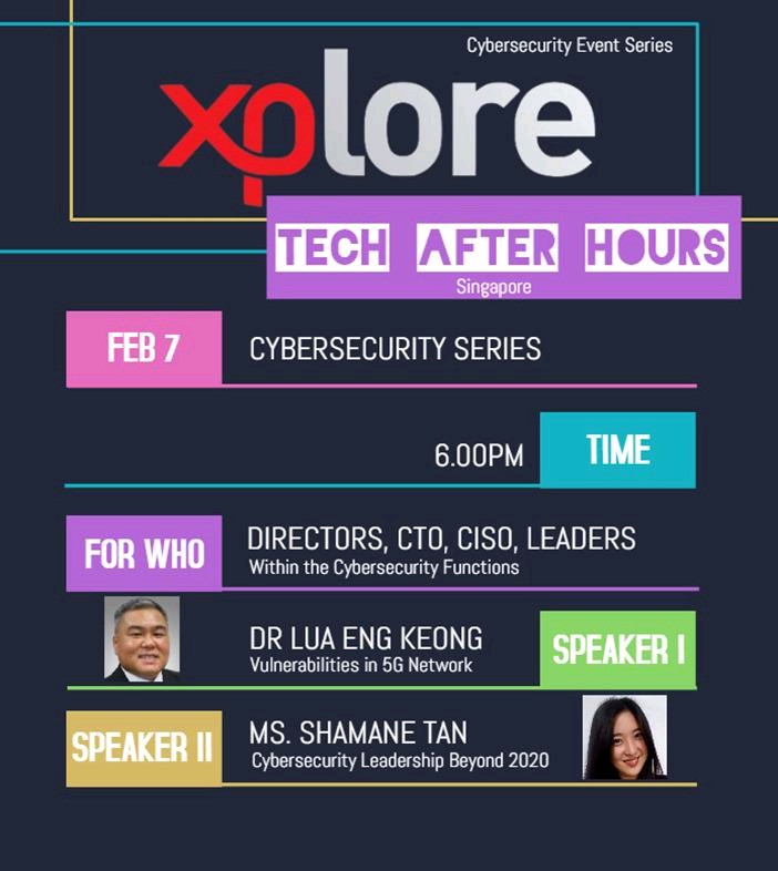 ShamaneTan's tweet photo. Excited to be back here in #Singapore! I'm on tonight at the Xplore - #TechAfterHours as one of the key speakers. Will be speaking on #Cybersecurity #Leadership in 2020 to a group of 60 industry leaders. Looking forward to this & thanks for having me Xcellink Pte Ltd! #CyberRisk https://t.co/9ugXtipQWq