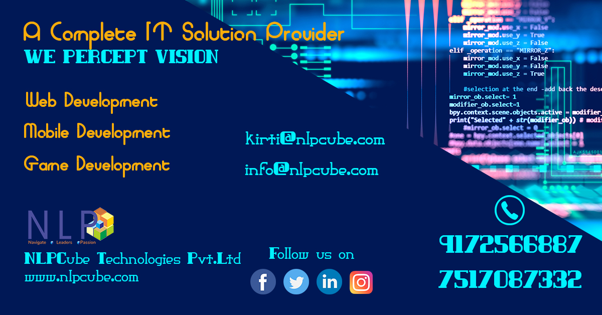 cube_nlp's tweet image. #NLPCube Technologies A Complete IT Solution Provider #Web Development,#Mobile Development,#Game Development #Contact On More Information: 9172566887, 7517087332.