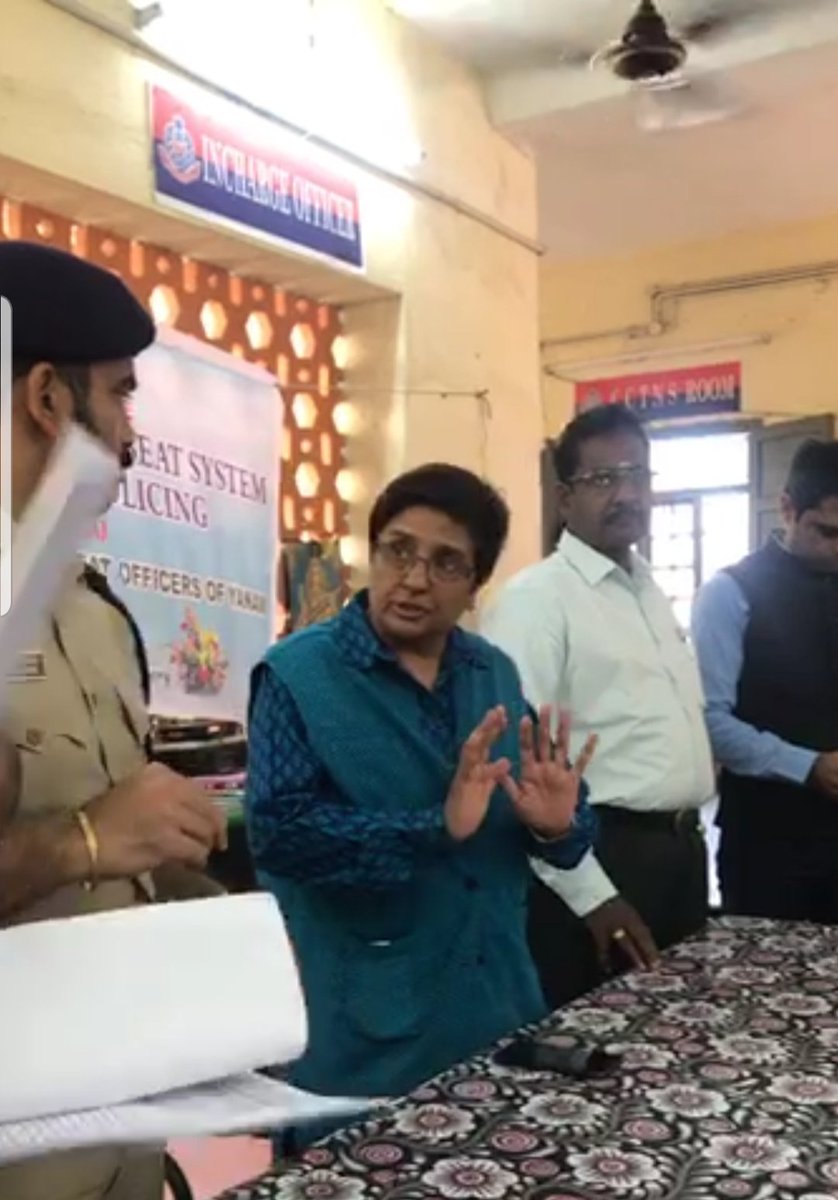 mailshiv's tweet photo. #Happeningnow..HLG @thekiranbedi mam on a visit to the police station in #Yanam for a review cum sharing meet on #Beatpolicing @LGov_Puducherry @DeccanChronicle @pti #IPS #beatofficers #Puducherry @NewIndianXpress @rahul001 @PuducheryPolice @THPondy @airnews_puduvai @DDNewslive https://t.co/D00YN8KFEd