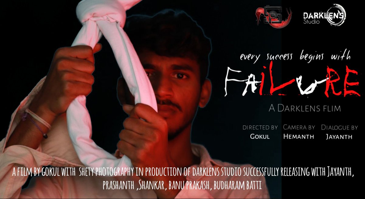 Pavangokulbr's tweet photo. A awesome shot film by darklens studio  releasing on 16feb 2020;
#shortfilm #kannada #failure #success #NeverGiveUp #movie #shortmovie https://t.co/22nKtA79P3