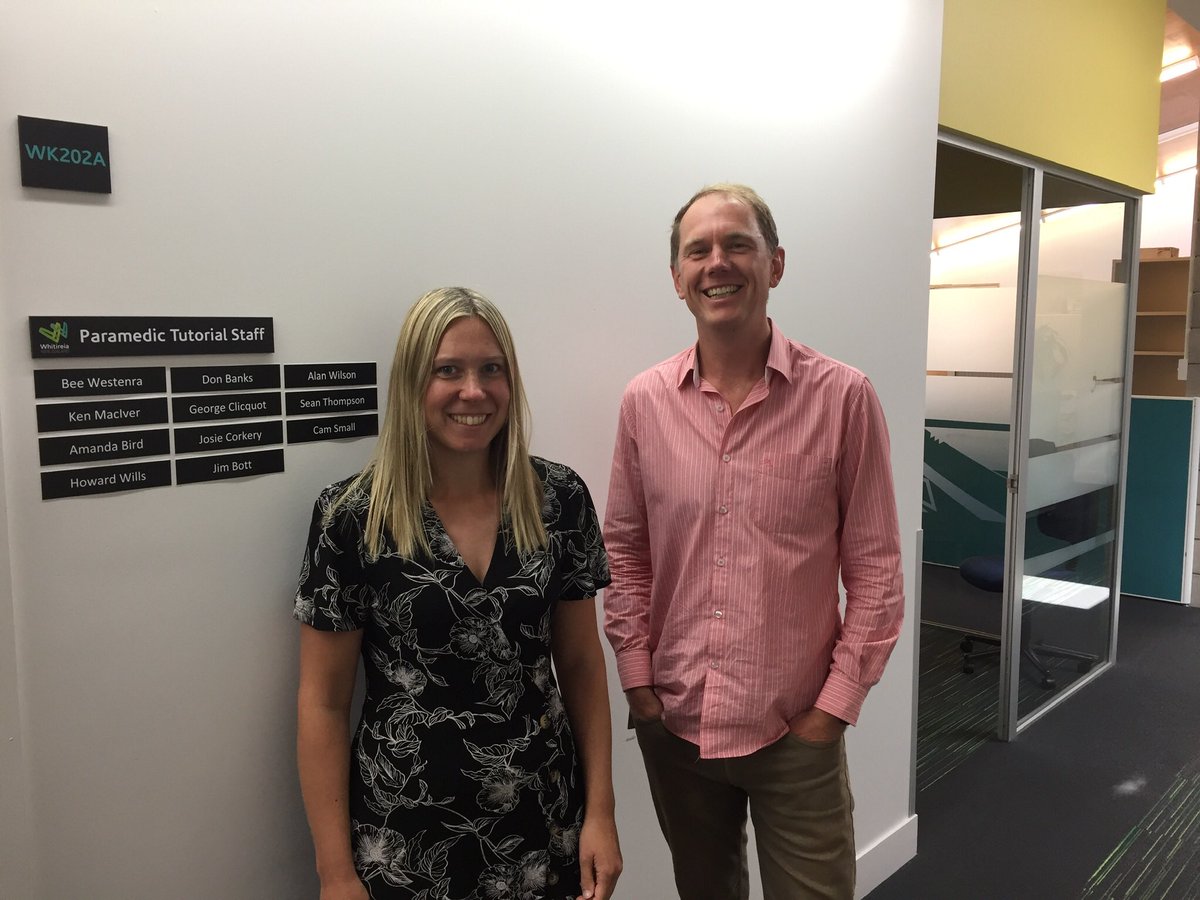 Jojo_research's tweet photo. Very grateful thanks to Sean Thompson, Intensive Care Paramedic / Paramedicine Course Lead @WhitireiaCampus for hosting me on my @wcmtuk fellowship this week &amp; providing opportunity to connect with those key to staff wellbeing @WgtnFree &amp; research @ElizabethAsbur6 fab to meet all https://t.co/DZ8gukPEhx