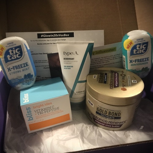 I think this is the best VoxBox yet!!! Thank you @Influenster for all the goodies!!! #Glowin20sVoxBox #complimentary