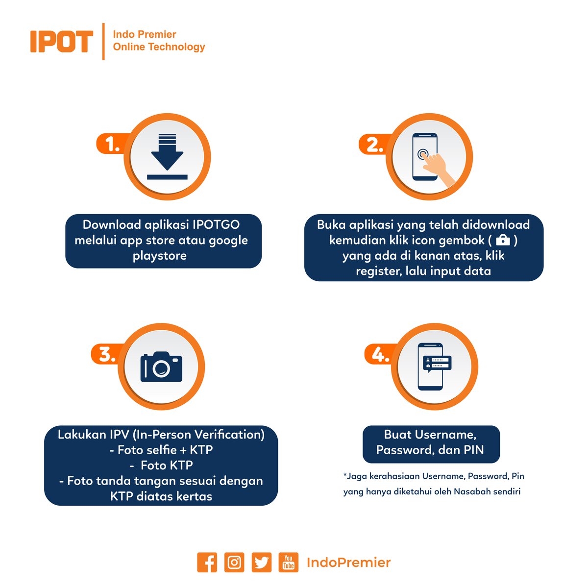 indopremier's tweet photo. Sobat IPOT,
Belum punya akun IndoPremier??? Yuk, bikin sekarang, mudah banget lho!
Jadi tidak ada alasan lagi belum mulai investasi ya.
.
.
.
#IndoPremier #Sekuritas #Investasi #TanpaBatas #Millennials #Lawas
#SemuaPakaiIPOT #EraNew #IPOTAja #SekuritasTerpercaya https://t.co/osFTNxhNbs