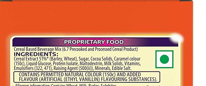 + An example of how companies try to label sugar with different names.Pic 1 - Label mentions 85g carb including 37g sugar (sucrose) per 100gPic 2 - Label mentions Sugar & Liquid glucose separately in the list of ingredients!(Both pics from Amazon; Product - Bournvita)