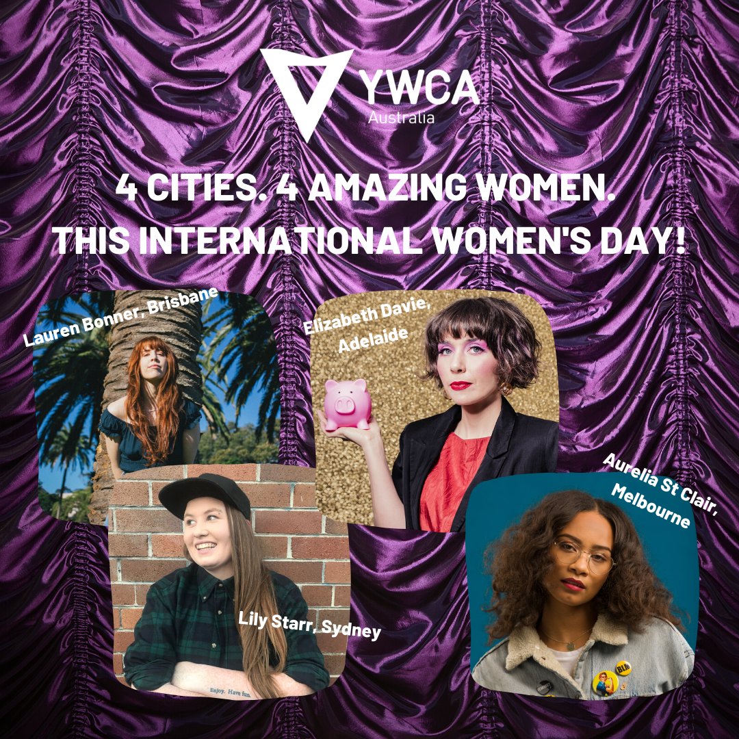 One month to go until International Women's Day! Have you got your tickets yet for our exciting comedy events? We're excited to be presenting <a href="/laurenybonner/">Lauren Bonner</a>, <a href="/elizabethcdavie/">Elizabeth Davie</a>, @LilyMayStarr and <a href="/AureliaStClair/">Aurelia St Clair</a> in Brisbane, Adelaide, Sydney and Melbourne!
