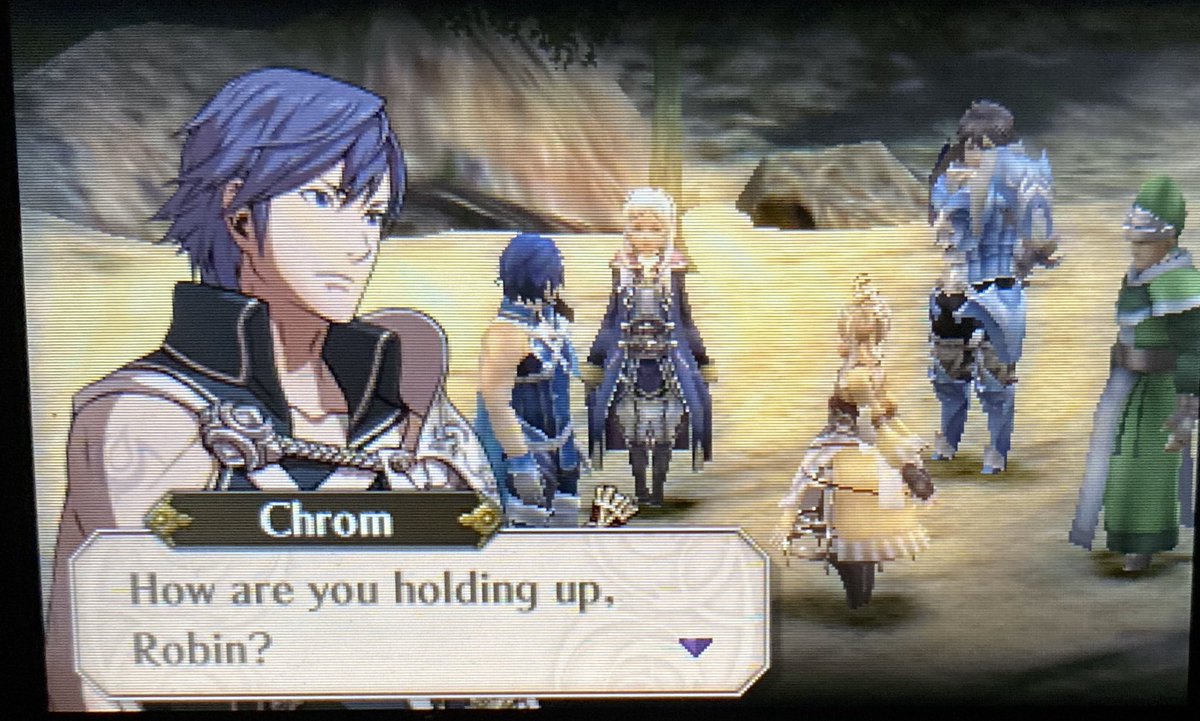 HE REALLY DID THATLissa: my feet hurt chrom, I have so many blisters :’(chrom: that’s too bad, suck it uprobin: my legs are tired :(chrom: i can carry you 