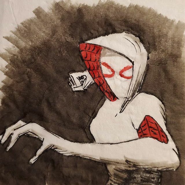 CountJugula's tweet photo. Spider Gwen #school #lunch #napkinart #spidergwen #punch https://t.co/stMakuVaH8 https://t.co/N2sTMwM95Y