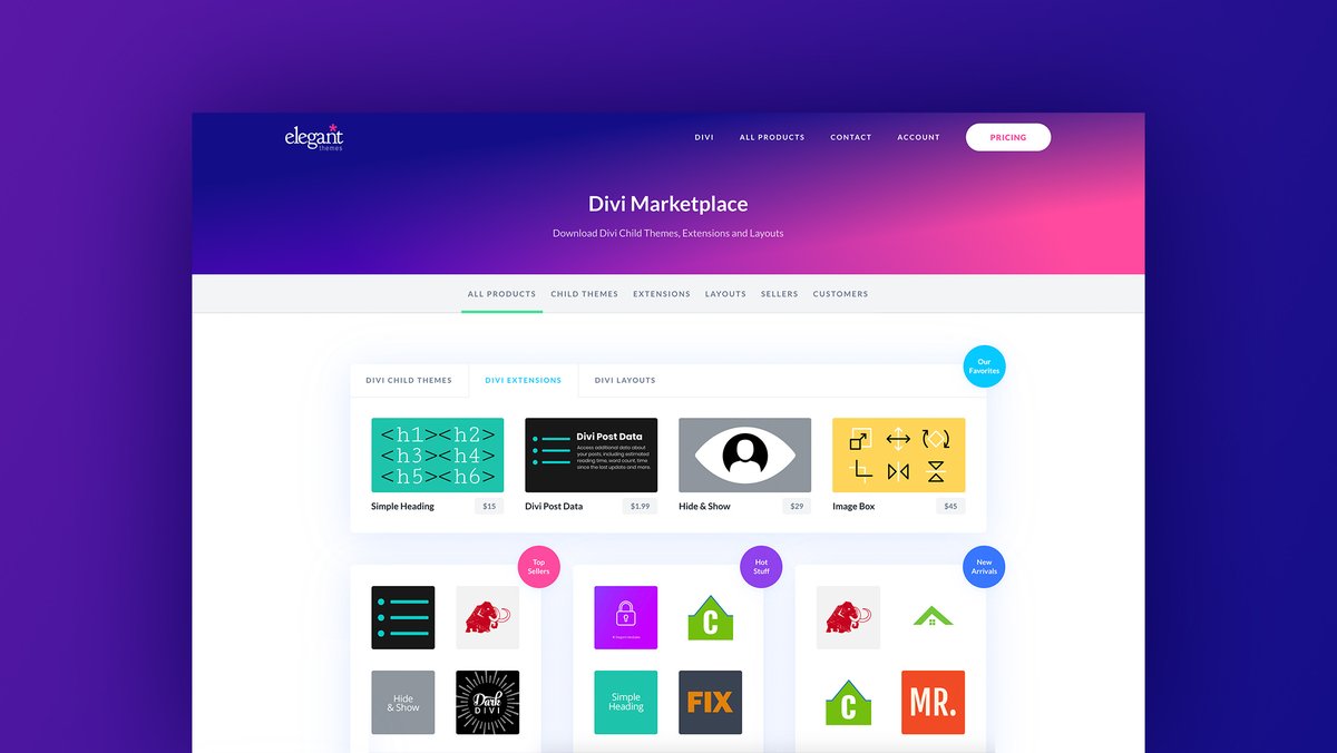 Creating A Centralized Repository Of Divi Resources Today we are excited to announce that we will soon be launching an official Divi Marketplace here on elegantthemes.com. This will be a place where Divi creators from around the world ... elegantthemes.com/blog/theme-rel… #wordpress