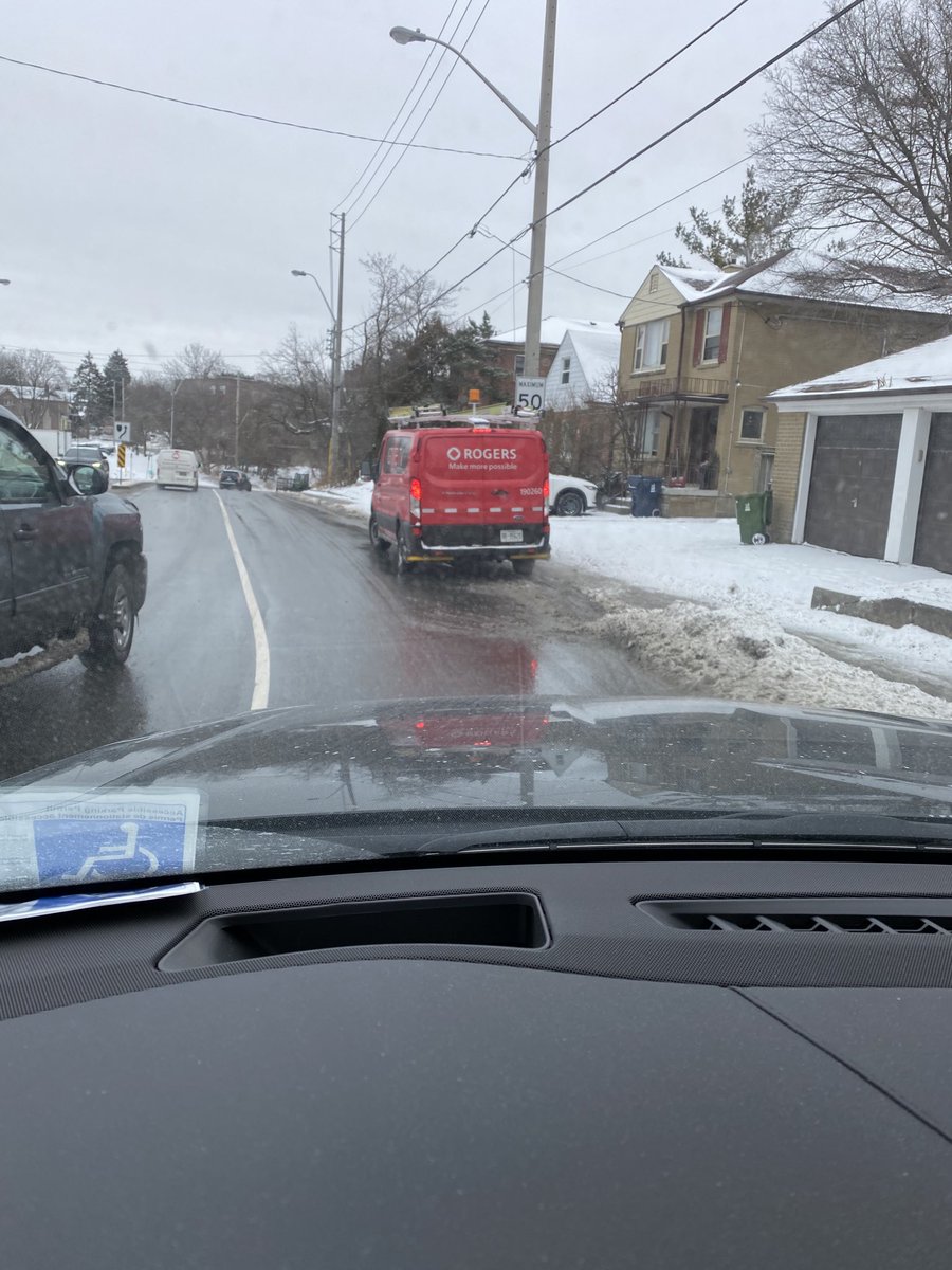 What's this <a href="/rogers/">Rogers</a> seems a bit odd to block an entire lane of traffic on bayview ave. Shouldn't give the finger to a customer of 25+ years either!