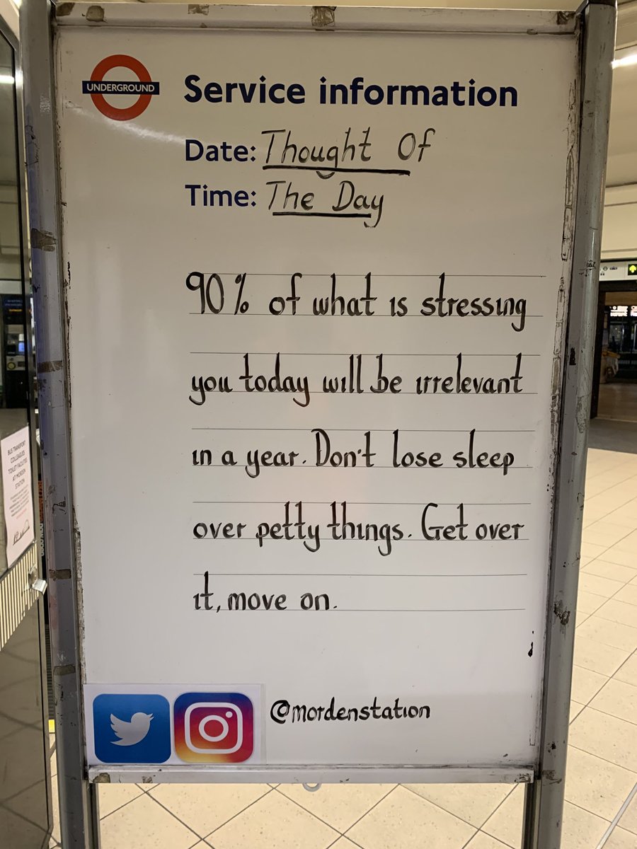 MordenStation's tweet photo. Friday 7th February 2020 Thought Of The Day From Morden Station https://t.co/bBEOC2mHAJ