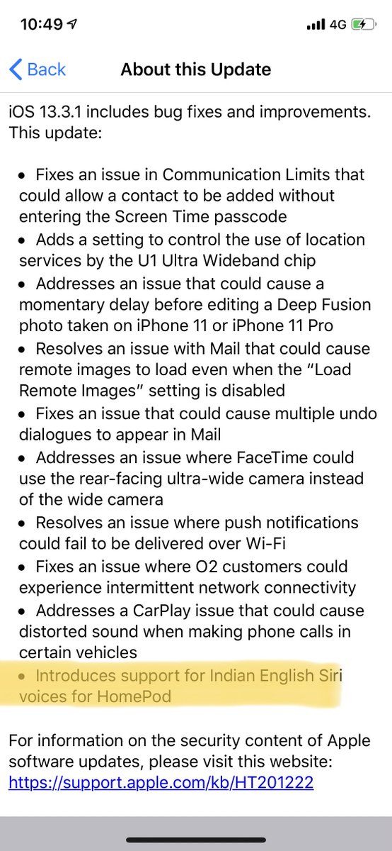 kallolh's tweet image. Hmmm..good to see @Apple addressing issues of or adding features for Indian customers in their major update of #iOS1331 #marketdynamics are changing