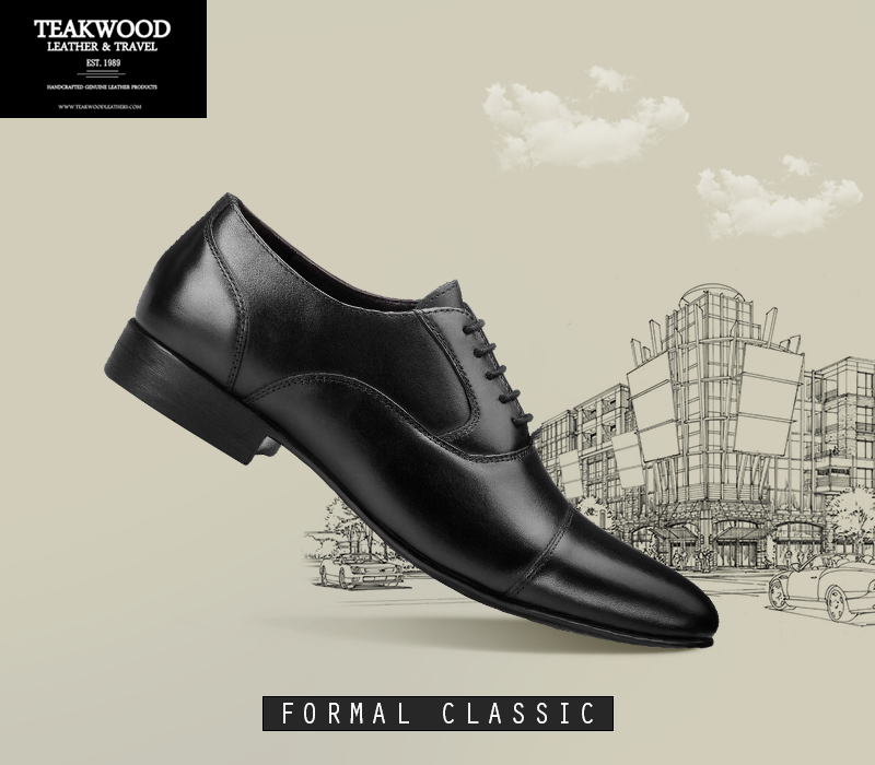 teakwood leather formal shoes