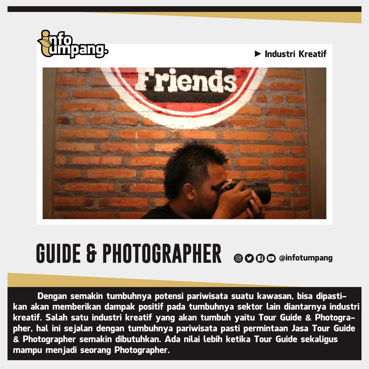 Halo Nawak, info industri kreatif mengenai Guide &amp; Photographer.
__
Siapa Guide &amp; Photographer yang nawak-nawak kenal?