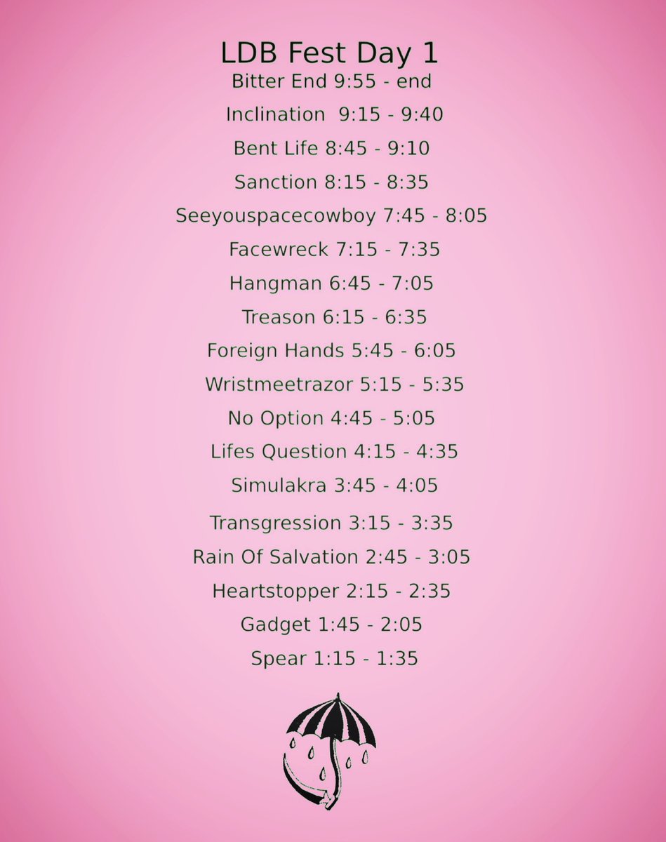 Great first day! Make sure to be safe out there
Doors open at Noon