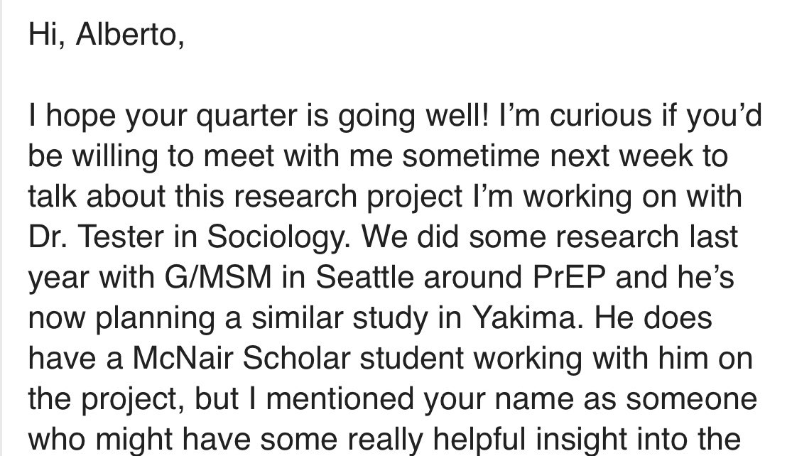 So surprised and honored to receive this email from a professor asking me to possibly assist with this study. #collegestudent #prep #health #gayhealth #advocate #publichealth #publichealthmajor