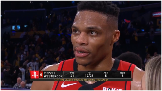 BBallClips15's tweet image. Russell Westbrook tonight against the Los Angeles Lakers:

41 PTS
8 REB
5 AST
1 STL
17-28 FG (60.7%)
1-2 3PT (50%)
6-8 FT (75%)
65 TS%
+12

IS HE STILL NOT AN ALL STAR?? His 2nd 40 point game in Staples Center THIS SEASON