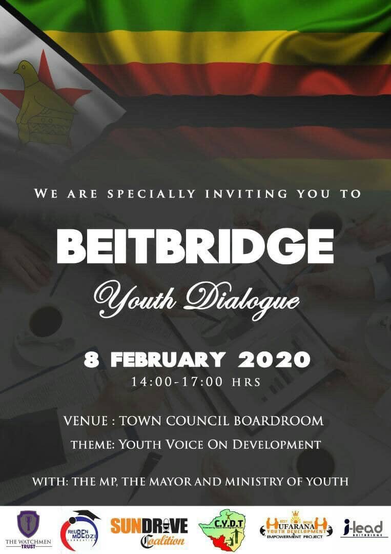 WatchmenTrust's tweet photo. This Saturday from 2pm - 5pm, Municipality of Beitbridge Chambers we are hosting the Ministry of Youth, Mayor, MP and Town Secretary’s office to discuss very pertinent issues in regards to Development in the district. #YouthVoiceOnDevelopment @UNDP4Youth @ZimYouthSDGs @UN4Youth https://t.co/wBX7xXjlB5