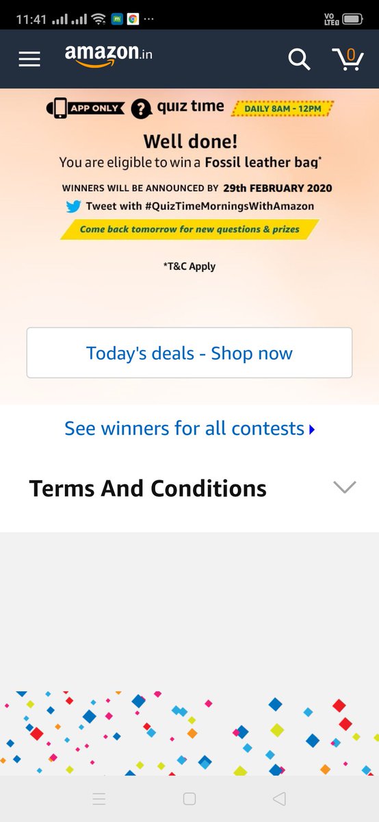Done
#QuizTimeMorningsWithAmazone 
<a href="/amazonIN/">Amazon India</a>