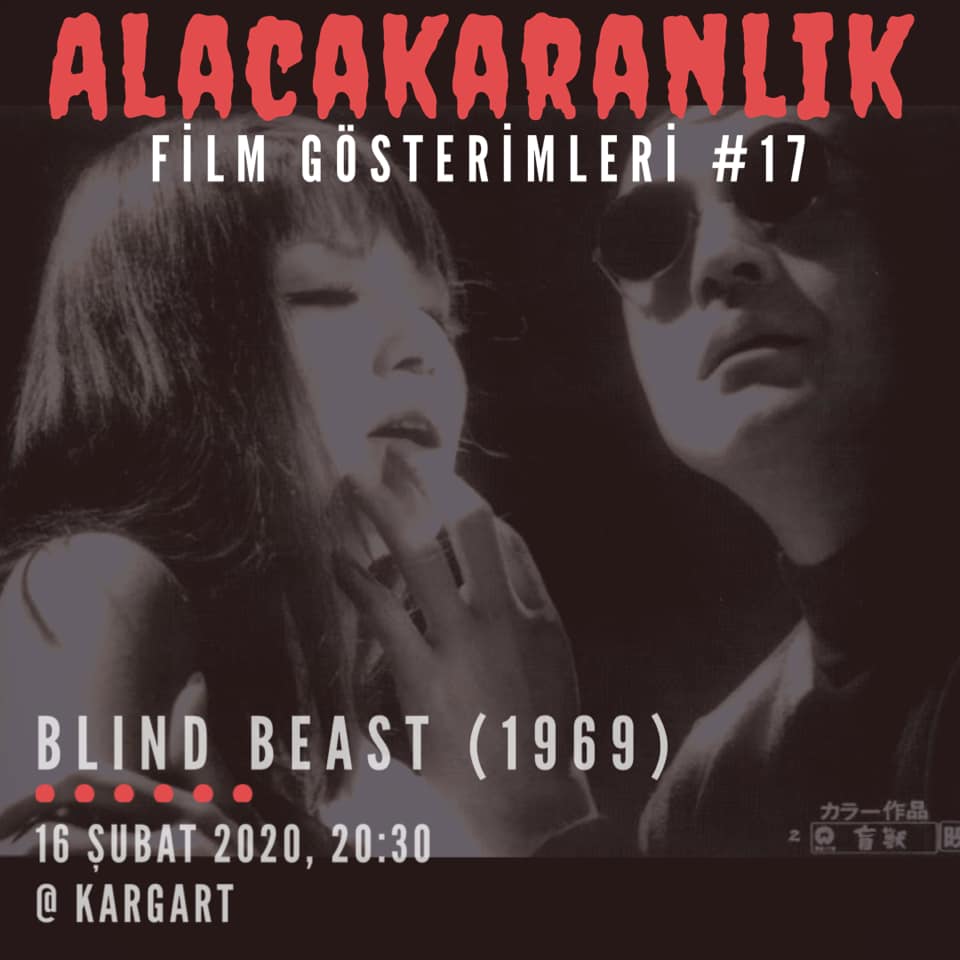 Alacakaranlık’ın kargART’ta başlattığı film gösterimleri serisinin 17. gösterimi, 16 Şubat’ta; Yasuzô Masumura’nın yönettiği Blind Beast (1969) filmi ile devam ediyor. 
Kapı Açılış: 20:00/Gösterim: 20:30/(Gösterim ücretsizdir.)
+18 yaş sınırı vardır.
#alacakaranlikdergi