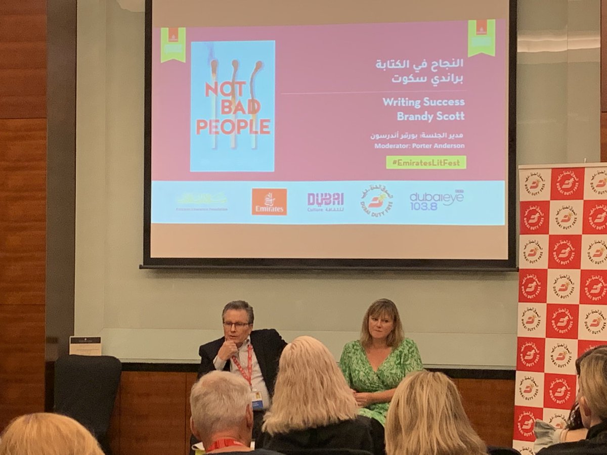 KhushieMallya's tweet photo. #EmiratesLitFest gives aspiring writers and active readers the opportunity to be able to have a real talk with authors all around; Motivating people to read in the era of the web #brandyscott shared her book success stating “I got lucky” leaving her synopsis at a “cliffhanger”! https://t.co/WFhV1oIP9F