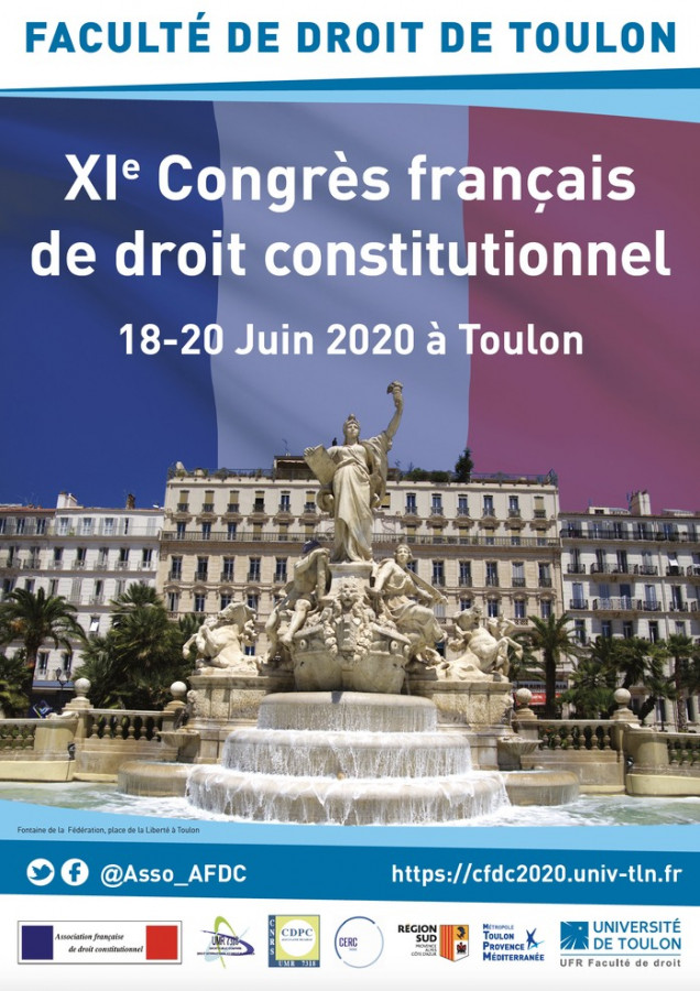 [Congrès] 18-20/06 | XIe Congrès français de droit constitutionnel. <a href="/Asso_AFDC/">AFDC</a> <a href="/univtoulon/">Université de Toulon</a>  <a href="/Dice_UMR7318/">DICE Droits International, Comparé et Européen</a> @cerc83 univ-droit.fr/actualites-de-…