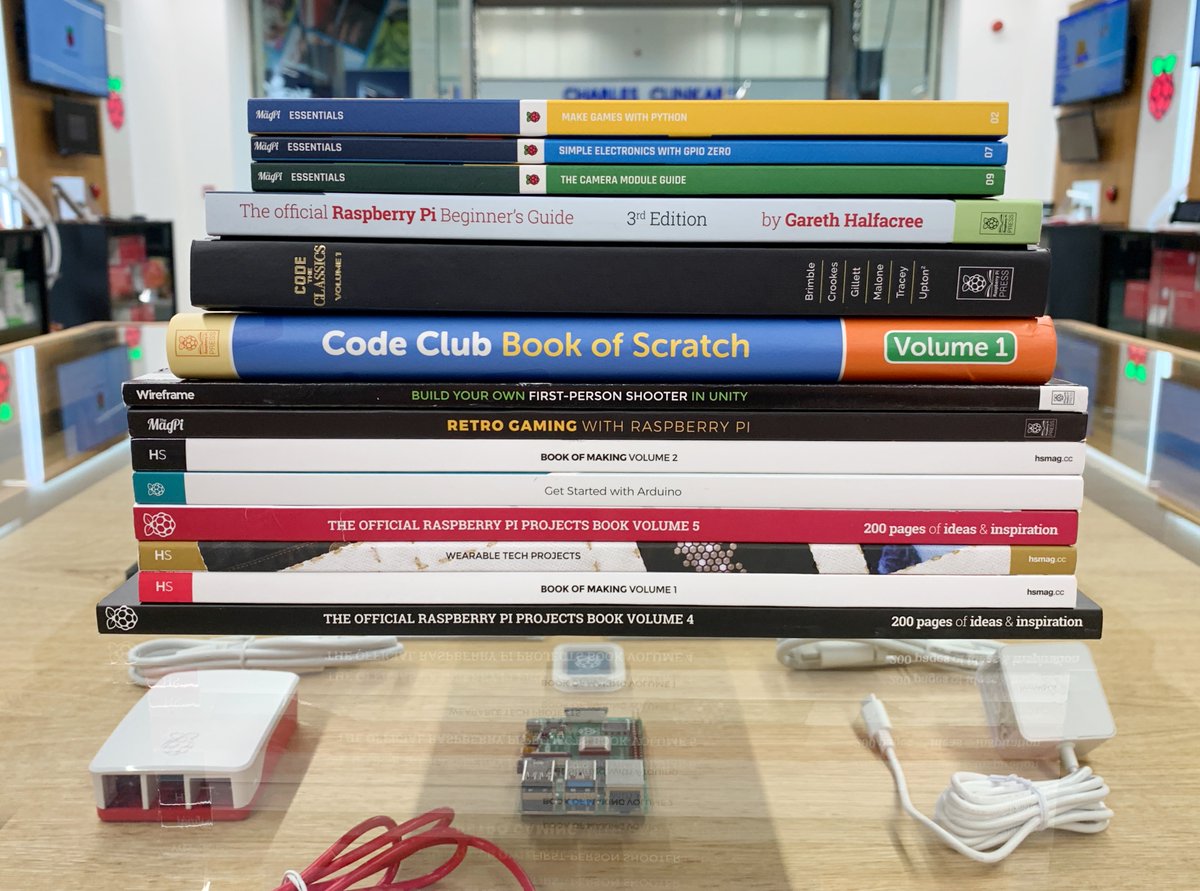 Raspberry_Pi's tweet photo. 4,737 books have been sold in the last 12 months at the Raspberry Pi Store, including many of these publications from Raspberry Pi Press.
Do you subscribe to our magazines? Have you read one of our books? Which is your favourite?
#RaspberryPiStoreTurnsOne https://t.co/n33zb1Y7U9