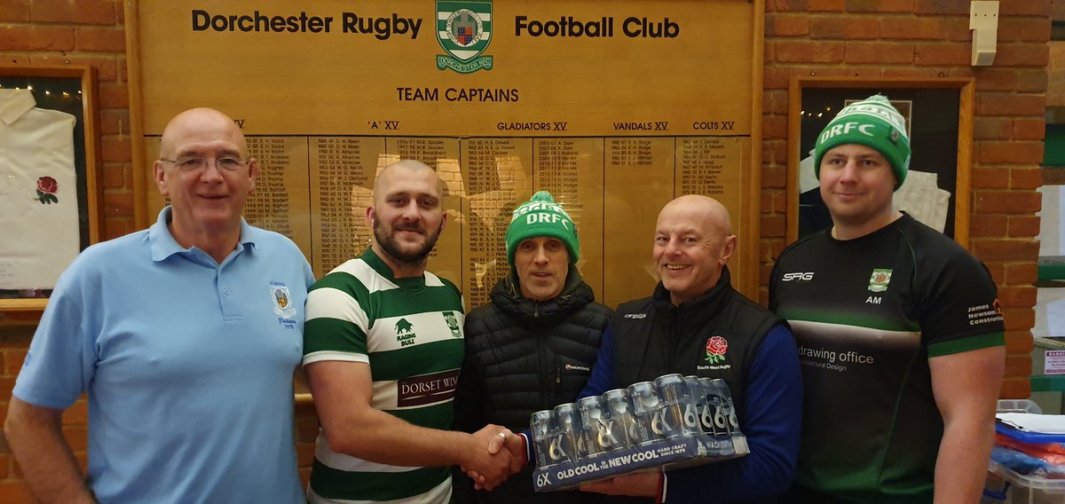 Congratulations to Dorchester RFC - Wadworth Team of the Month for January! Enjoy the beer @DorchesterRFC