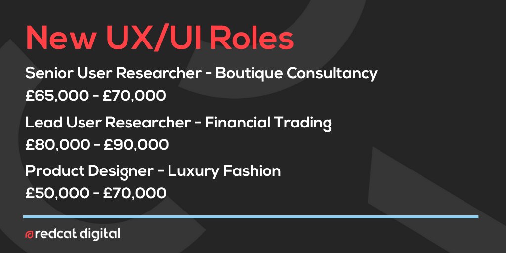 RedCat_Digital's tweet photo. Ready for a new #UX #UI challenge? Start your #JobSearch here: https://t.co/yTX5ht55JI 
#hiring #yourdigitalfuture #uxdesign #userresearch #digitaljobs https://t.co/fJyqRY3y6O