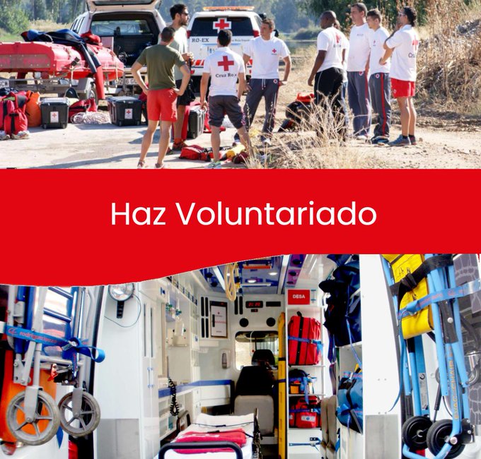 Haciendo #voluntariado en Socorros y Emergencias:

✅ Participas en los diferentes equipos de apoyo 🚑👨‍👩 que socorren y actúan en emergencias.
✅ Pones en valor tus conocimientos.
✅ Te formas de forma gratuita en #CruzRoja.

📞 945 222 222
📩 volalava@cruzroja.es