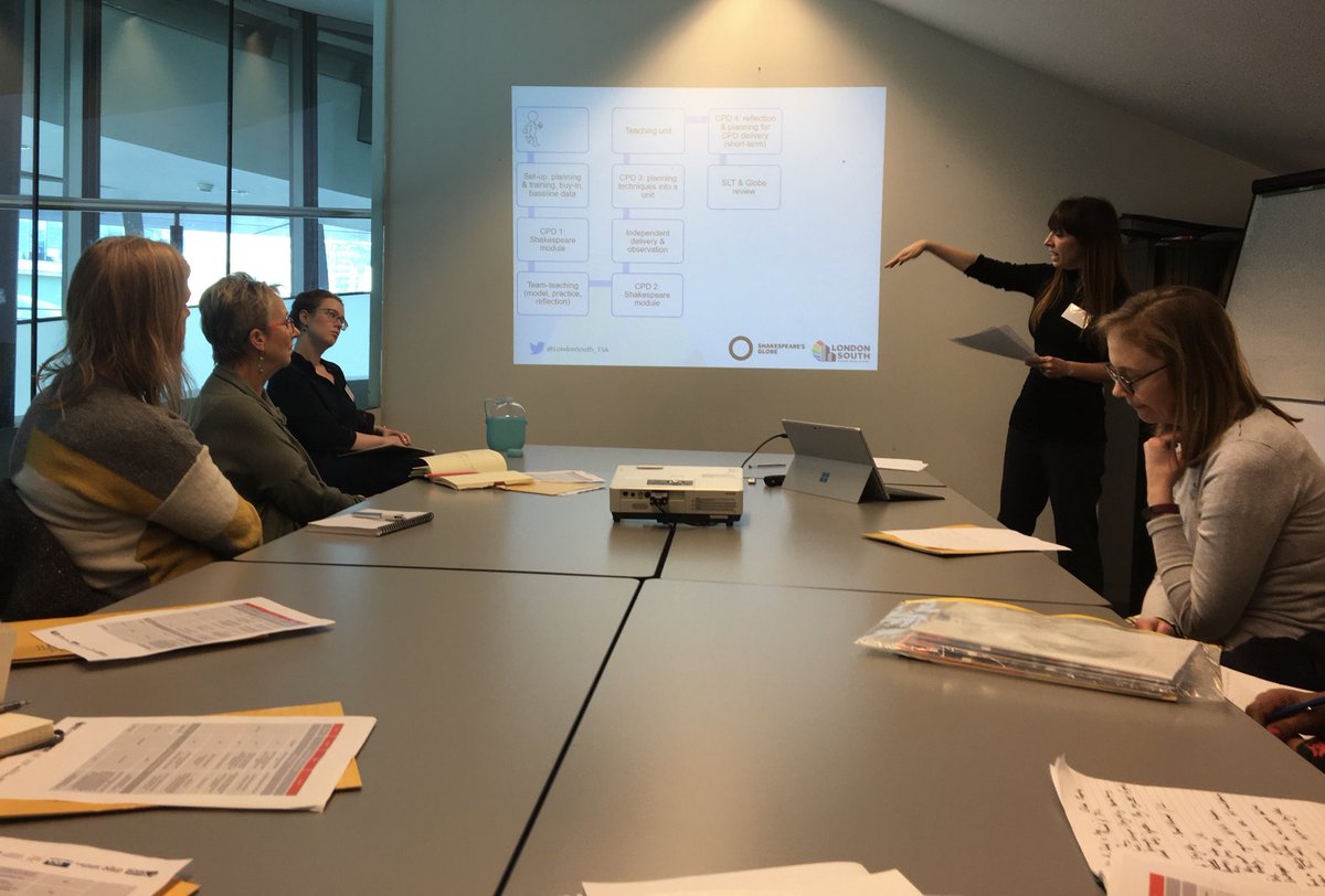 RosendalePE's tweet image. Charlotte Bourne from ⁦@The_Globe⁩ outlines their All The World’s a School programme #LondonEd