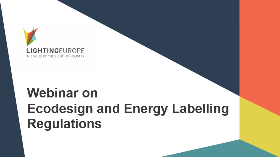 LightingEurope's tweet photo. LightingEurope Webinar on #Ecodesign and #Energy_Labelling Regulations for lighting products – 28 February – contact your national lighting association for registration details. Download our guidelines https://t.co/XVW8DSTp1U https://t.co/I5uWLH0Gf7