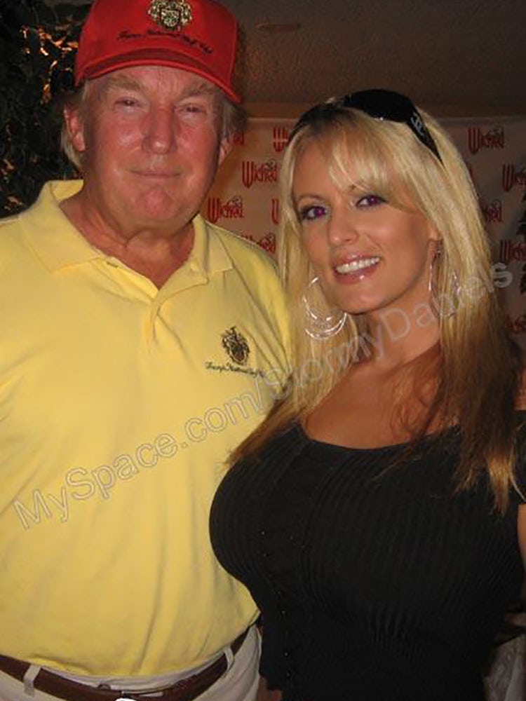 Donald J. Trump with Stormy Daniels his mistress that he cheated with on his pregnant wife Melania Trump and paid her for her sexual services. #trump lied & said he didn't know Stormy Daniels.  But a check said he paid her 6 figures.  Isn't that illegal