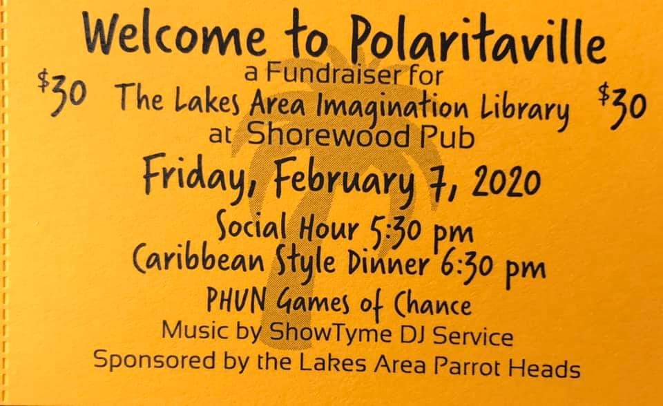 lakesareaPH's tweet photo. Celebrate Polar Fest tonight with some good books for kids in Becker County through Lakes Area Imagination Library.  Polaritaville returns to Shorewood Pub with some tickets available at the door. Social starts at 5:30. #imaginationlibrary https://t.co/fxF5nIcTf5