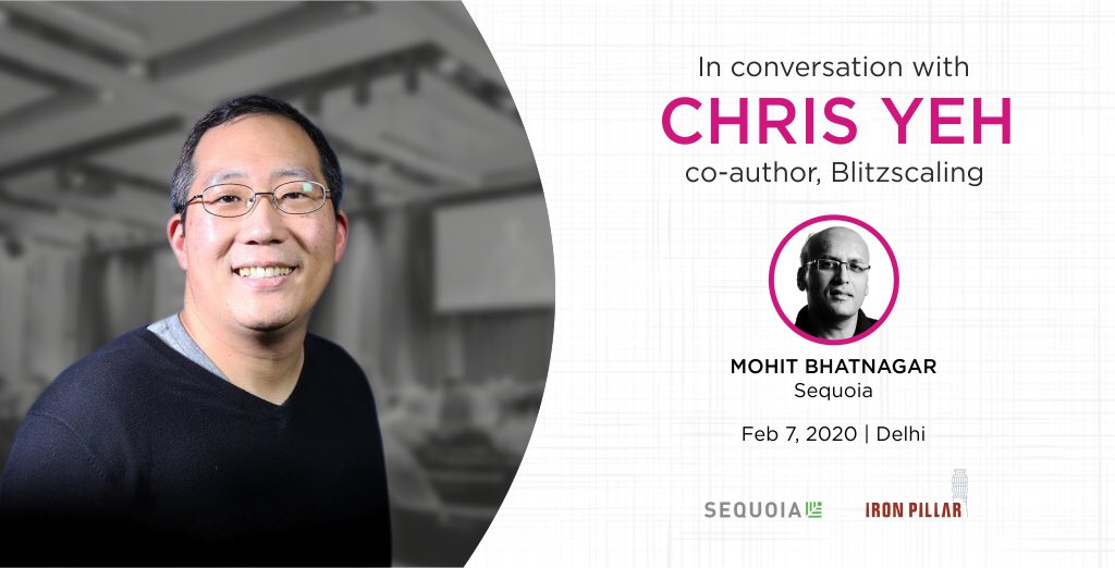 peakxvpartners's tweet image. #Blitzscaling tonight with @chrisyeh and @mobhat