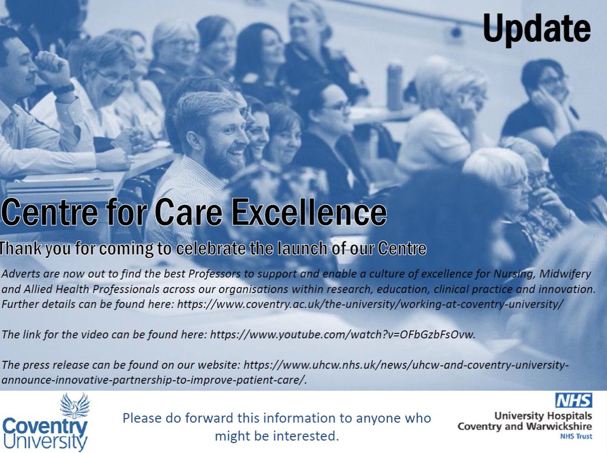 Clare Pheasant π (She/ Her) (@clare_pheasant) on Twitter photo Any budding #AHPs clinical academic professors please take a look at this fantastic opportunity to work with both β¦<a href="/nhsuhcw/">UHCW NHS Trust</a>β© and β¦<a href="/covcampus/">Coventry University</a>β© please share β¦<a href="/jkfillingham/">Dr Joanne Fillingham she/her/hers</a>β© β¦@stuartgpalmaβ© β¦<a href="/LinzyWolloff/">Linzy Houchen-Wolloff</a>β© β¦<a href="/RK1rkwood/">Rachel Kirkwood</a>β© β¦<a href="/CarolineNhs/">π Caroline Poole</a>β© π«π« Any budding #AHPs clinical academic professors please take a look at this fantastic opportunity to work with both β¦<a href="/nhsuhcw/">UHCW NHS Trust</a>β© and β¦<a href="/covcampus/">Coventry University</a>β© please share β¦<a href="/jkfillingham/">Dr Joanne Fillingham she/her/hers</a>β© β¦@stuartgpalmaβ© β¦<a href="/LinzyWolloff/">Linzy Houchen-Wolloff</a>β© β¦<a href="/RK1rkwood/">Rachel Kirkwood</a>β© β¦<a href="/CarolineNhs/">π Caroline Poole</a>β© π«π«