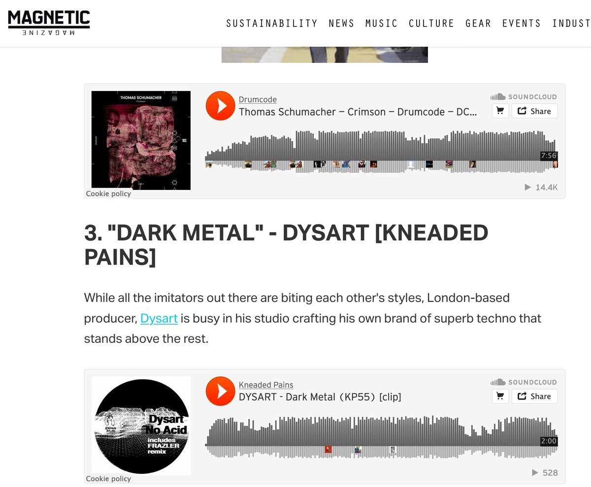 DysartSounds's tweet photo. Kind Words from Danny Kaufman @magneticmag reviewing Dark Metal "while all the imitators out there are biting each other's styles, London-based producer, Dysart is busy in his studio crafting his own brand of superb techno that stands above the rest"

Out Now on Kneaded Pains X https://t.co/O3eNIosSEk