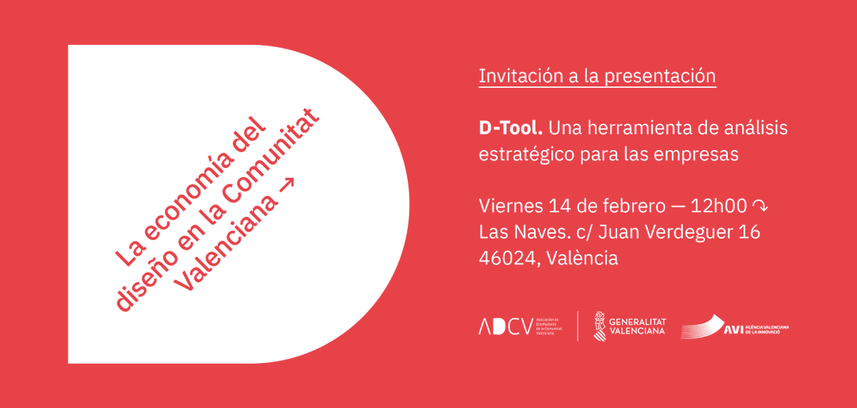 DissenyCV's tweet photo. D-Tool: ADCV colabora con la Agencia Valenciana de la Innovación para analizar y mejorar la gestión del diseño en las empresas.
https://t.co/OFWJn1kdrM
#diseno #design @ADCV_com @DesignVLC @GVAavi https://t.co/GXUCwduIGX
