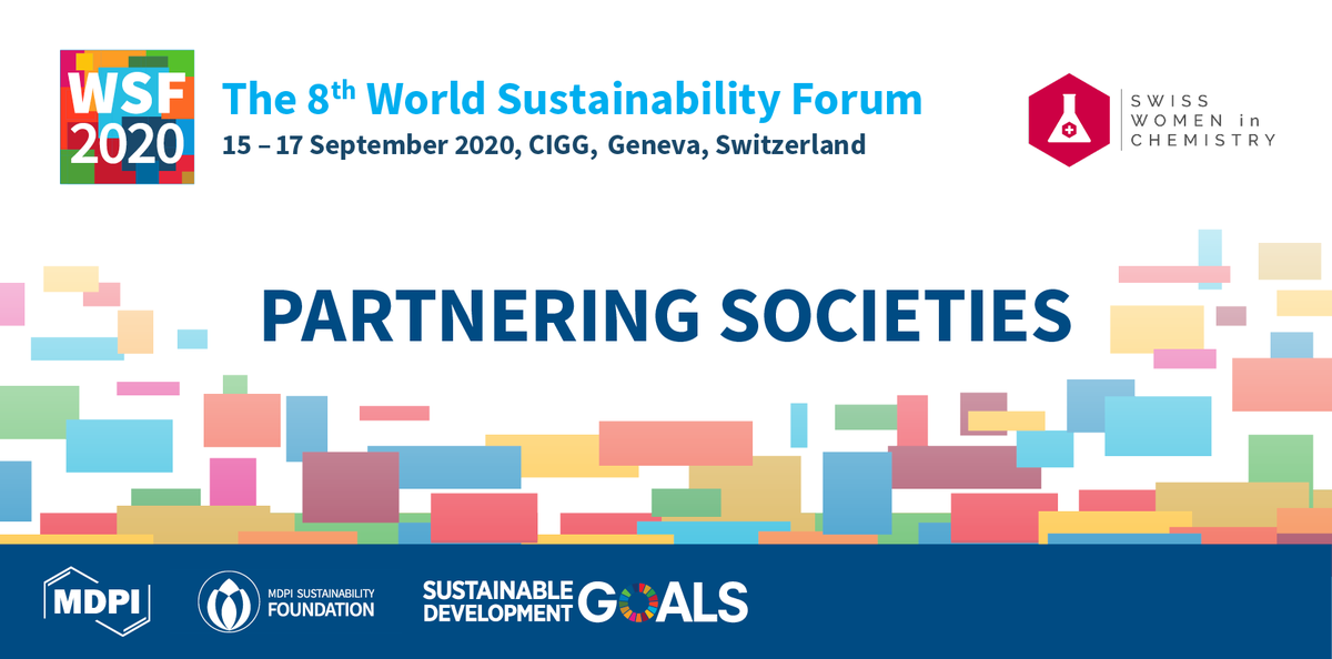 MDPI_Foundation's tweet photo. We are pleased to announce that @SwissWomenChem is partnering with #WSF2020! 
#WorldSustForum2020 will be held from 15-17 September 2020. Members of partnering societies will receive a 20% discount on registration fees. 
https://t.co/pVxMaFbDiA 
#WSWGeneva #SDGs #PartnerSoc https://t.co/mNVBX1Rpm3