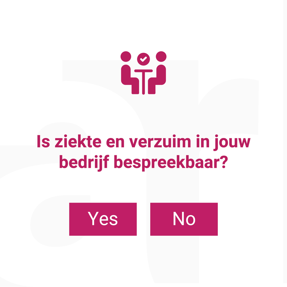 Als werkgever kun je een rol spelen in de gezondheid en betrokkenheid van medewerkers. Ga eens na wanneer medewerkers zich ziek melden. Is hier een patroon in te ontdekken? Het verzuim bespreekbaar maken is een goed begin. En let hierbij op signalen van werkgerelateerde stress.