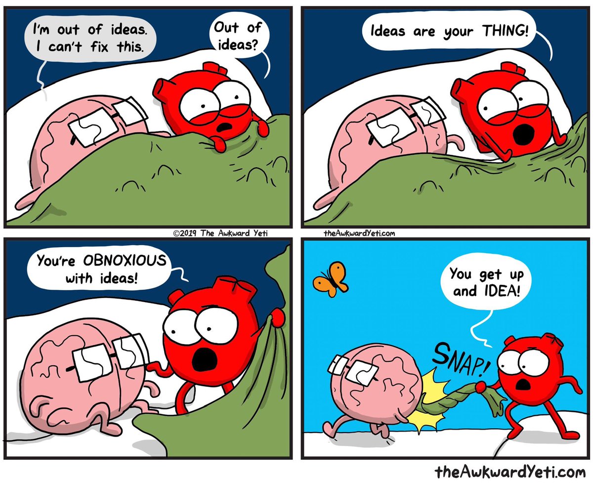 AIRICambridge's tweet photo. Happy #weekend! And you get up and IDEA!
#fridaycomics #academiclife @theawkwardyeti https://t.co/daMrWwX4Tz