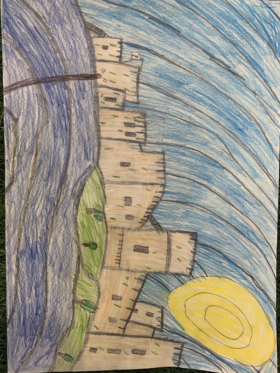 GUPSyear4's tweet photo. Amazing Art work in 4H! We are drawing castles in the style of Gayle Rogers. @GUPSyear4 @GlanUskPS #GUPSExp https://t.co/C4SlNUMj2C