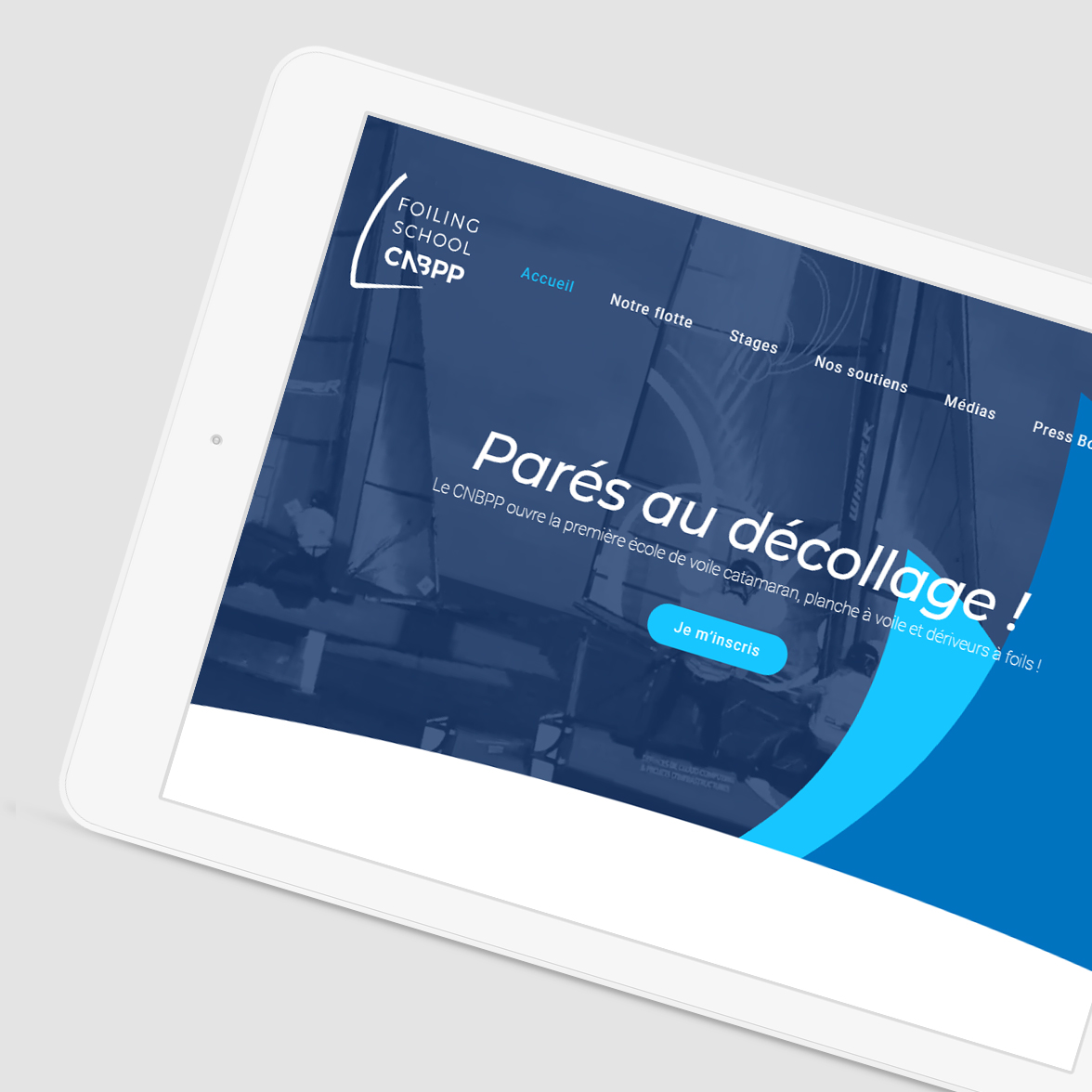 | WEB |
La Foiling School du <a href="/CNBPPOfficiel/">CNBPP Officiel</a>, labellisé <a href="/FFVoile/">FFVoile</a>,
 a sa propre page web réalisé par nos soins.

#voile #nautisme #foiling #boat #design #webdesign #seo #CreativeManufacture