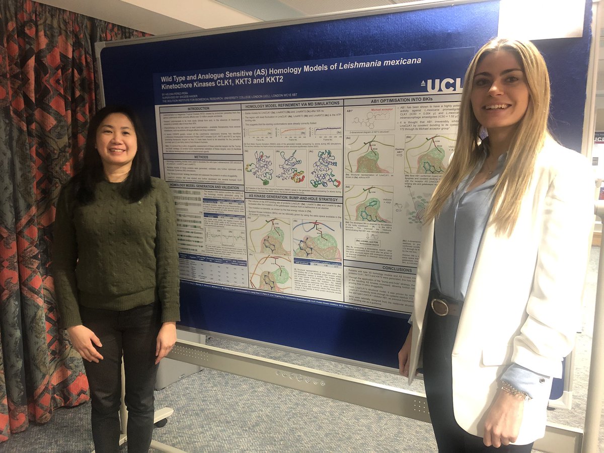 Drug_Design_UCL's tweet image. Helena’s poster won the Dean’s prize for best taught postgraduate research project. Congratulations to her Marie Curie PhD studentship starting soon.