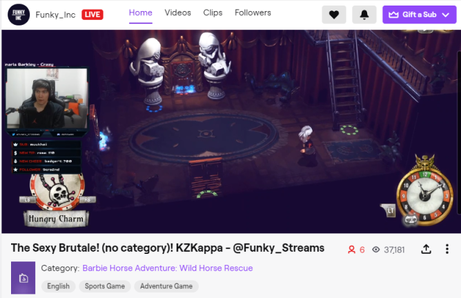 Funky_Streams's tweet image. why u make me do dis? why no category on @twitch? @SexyBrutale  😀