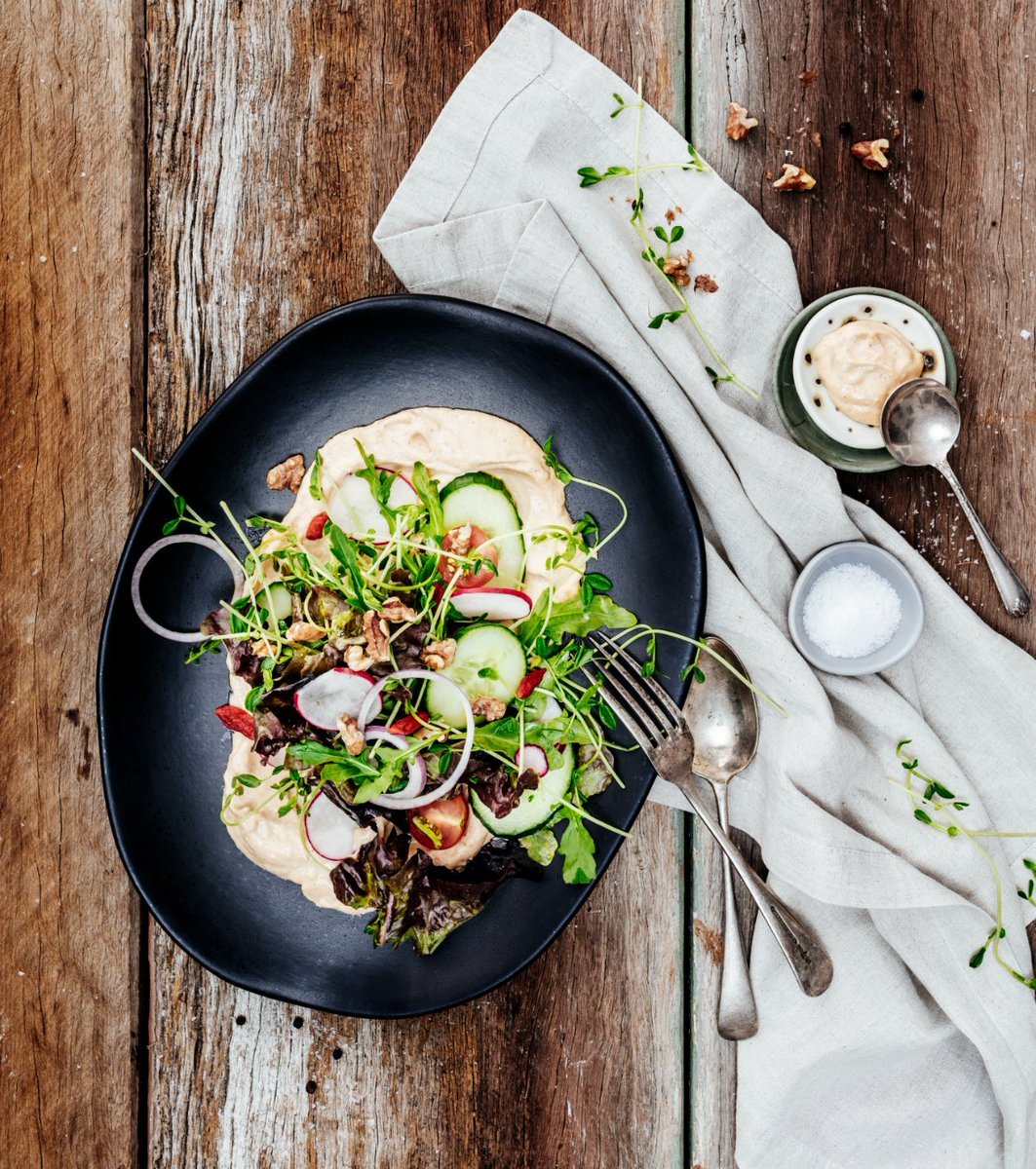 We LOVE this Summer Salad with Coconut Chilli Mayonnaise! It’s a delish meal to enjoy anytime &amp; perfect for entertaining (because it seems really gourmet, but is actually so easy!).

Get the recipe: bit.ly/2H867OB

#saladrecipe #recipeoftheday #plantbaseddiet