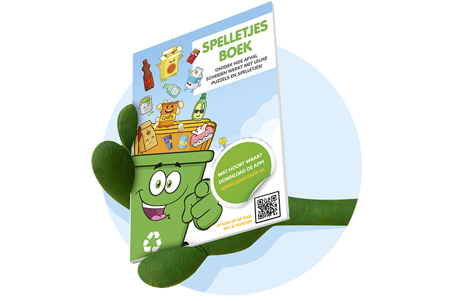 Leuk! We hebben een spelletjesboek gemaakt! Zo leren kinderen met behulp van leuke spelletjes en puzzels over #afvalscheiding. Download hem op binnyapp.nl/doe-ook-mee-me…